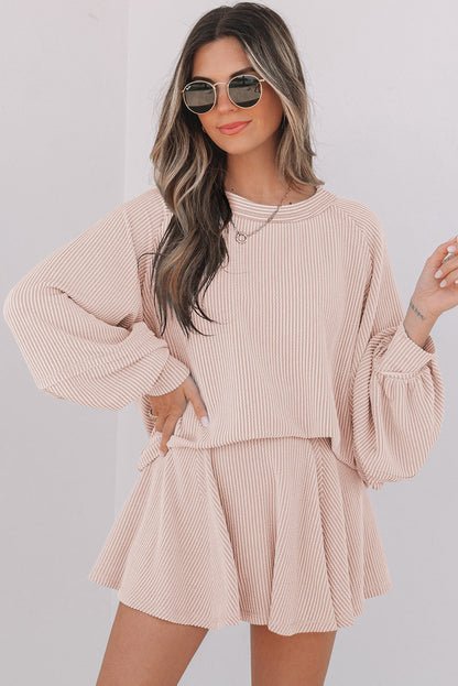 Scarlett Corded Lantern Sleeve Top-0