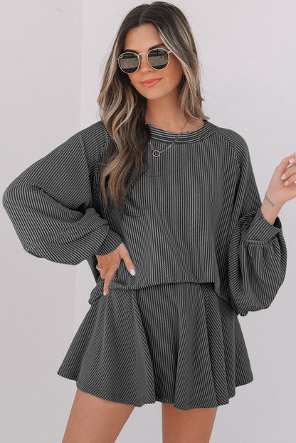 Scarlett Corded Lantern Sleeve Top-3