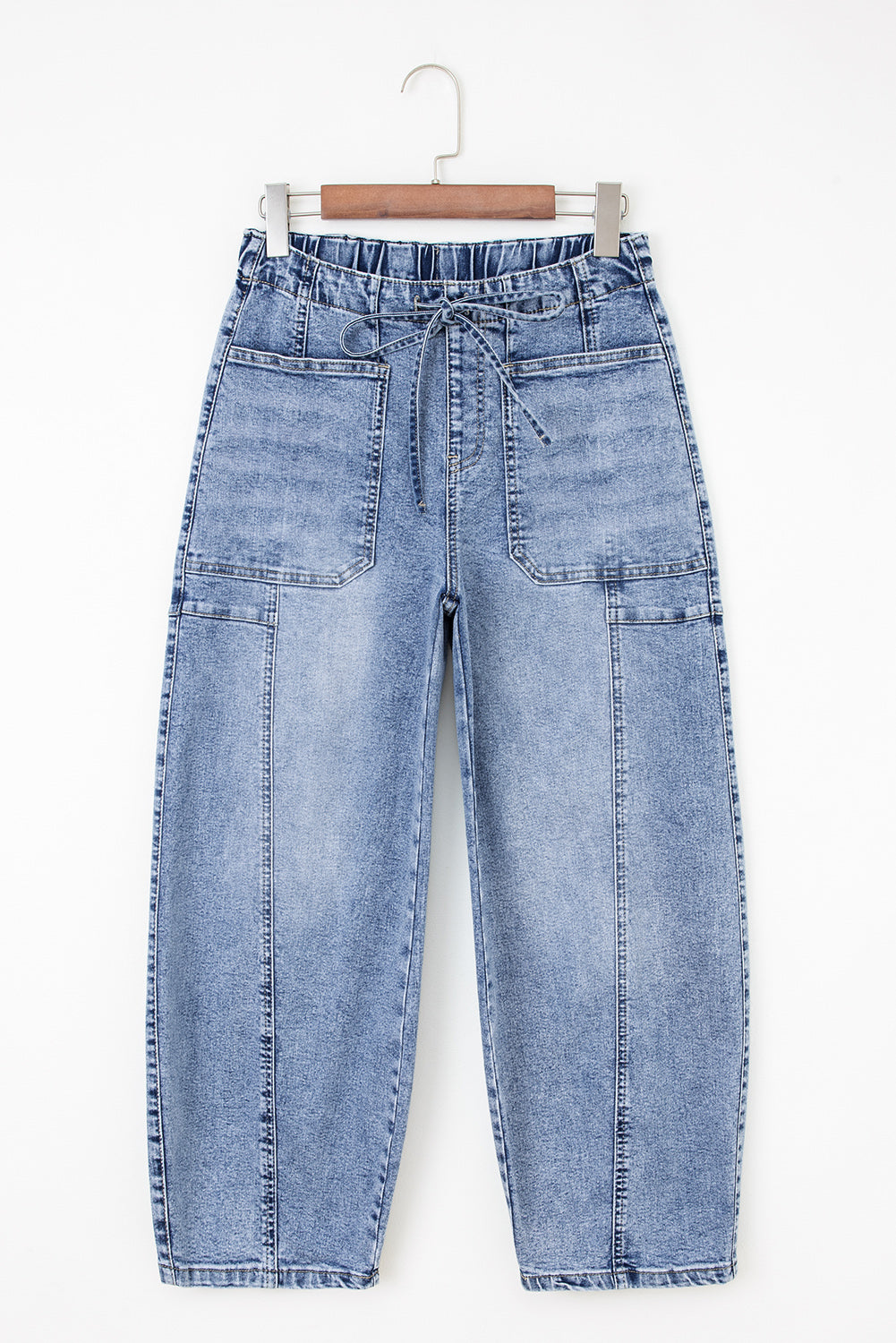 Bella Paperbag Waist Barrel Jeans-4