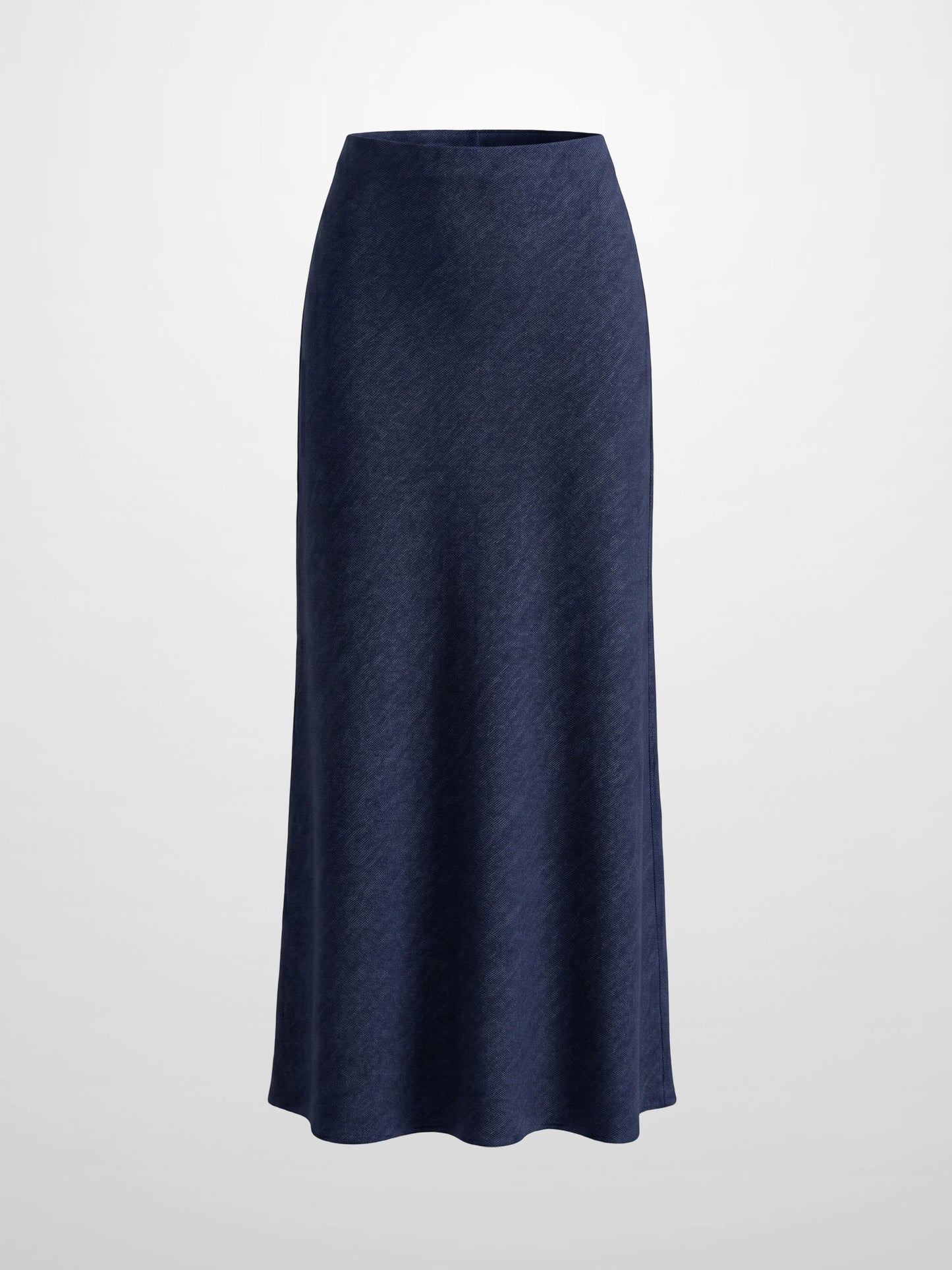 Classic Denim Skirt 37"-Dark Blue-1