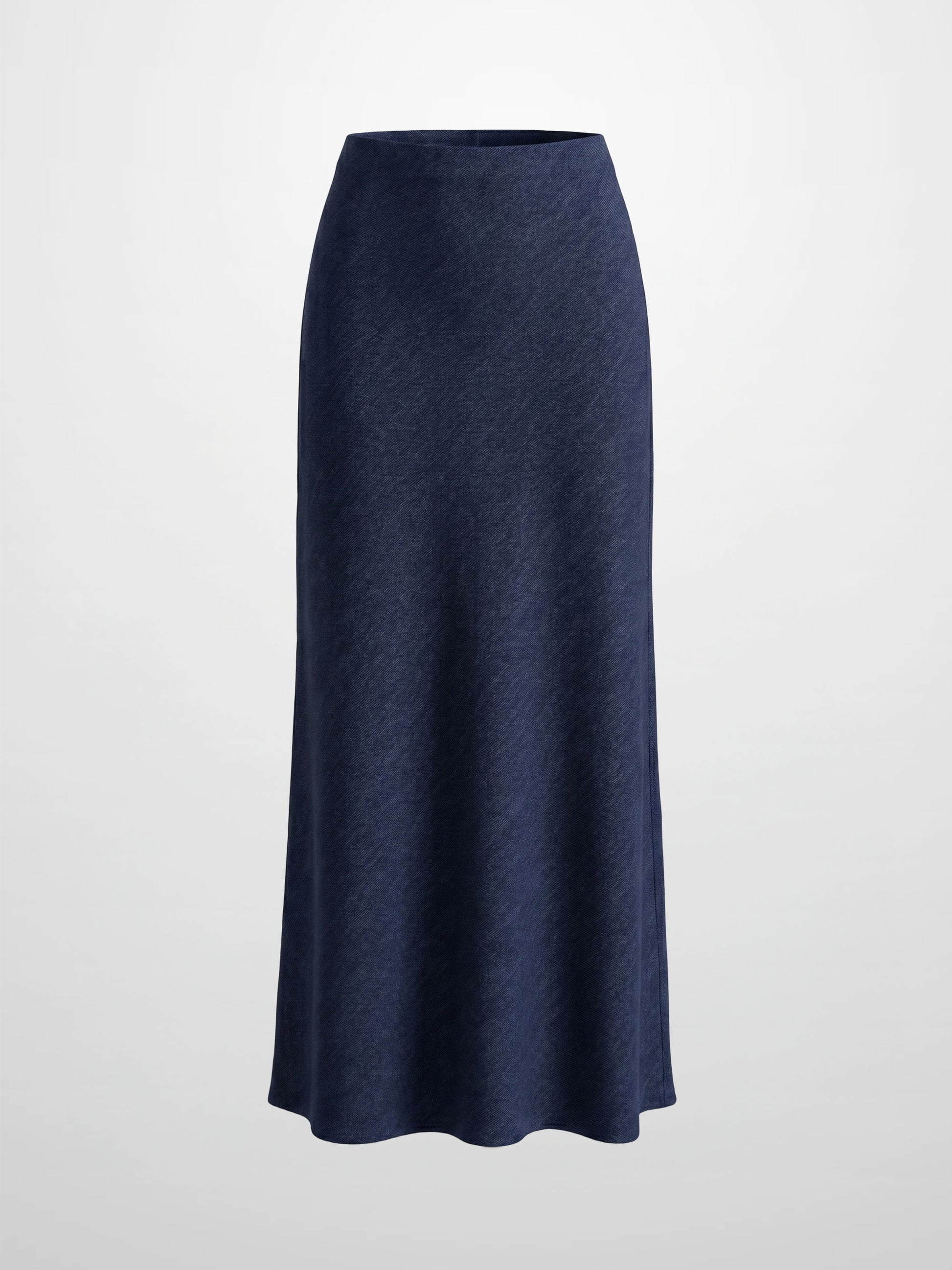 Classic Denim Skirt 37"-Dark Blue-1