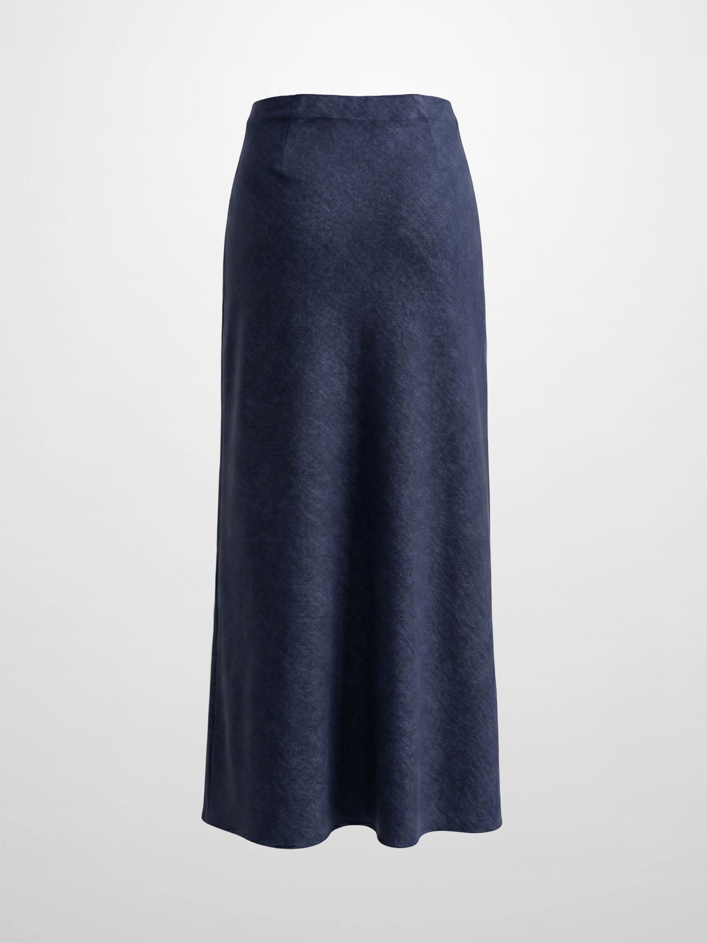 Classic Denim Skirt 37"-Dark Blue-2
