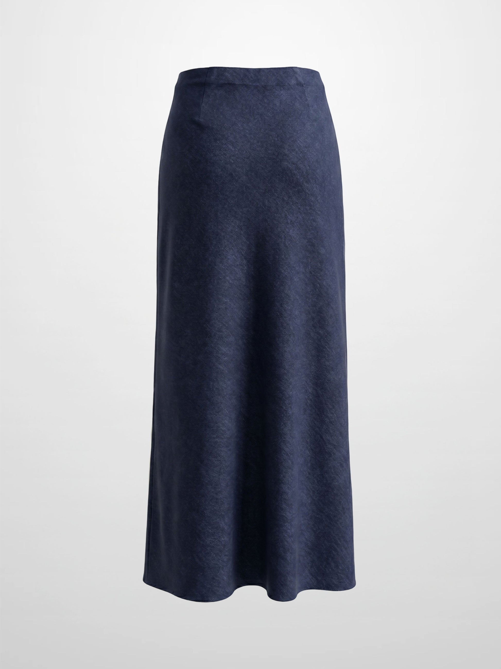 Classic Denim Skirt 37"-Dark Blue-2
