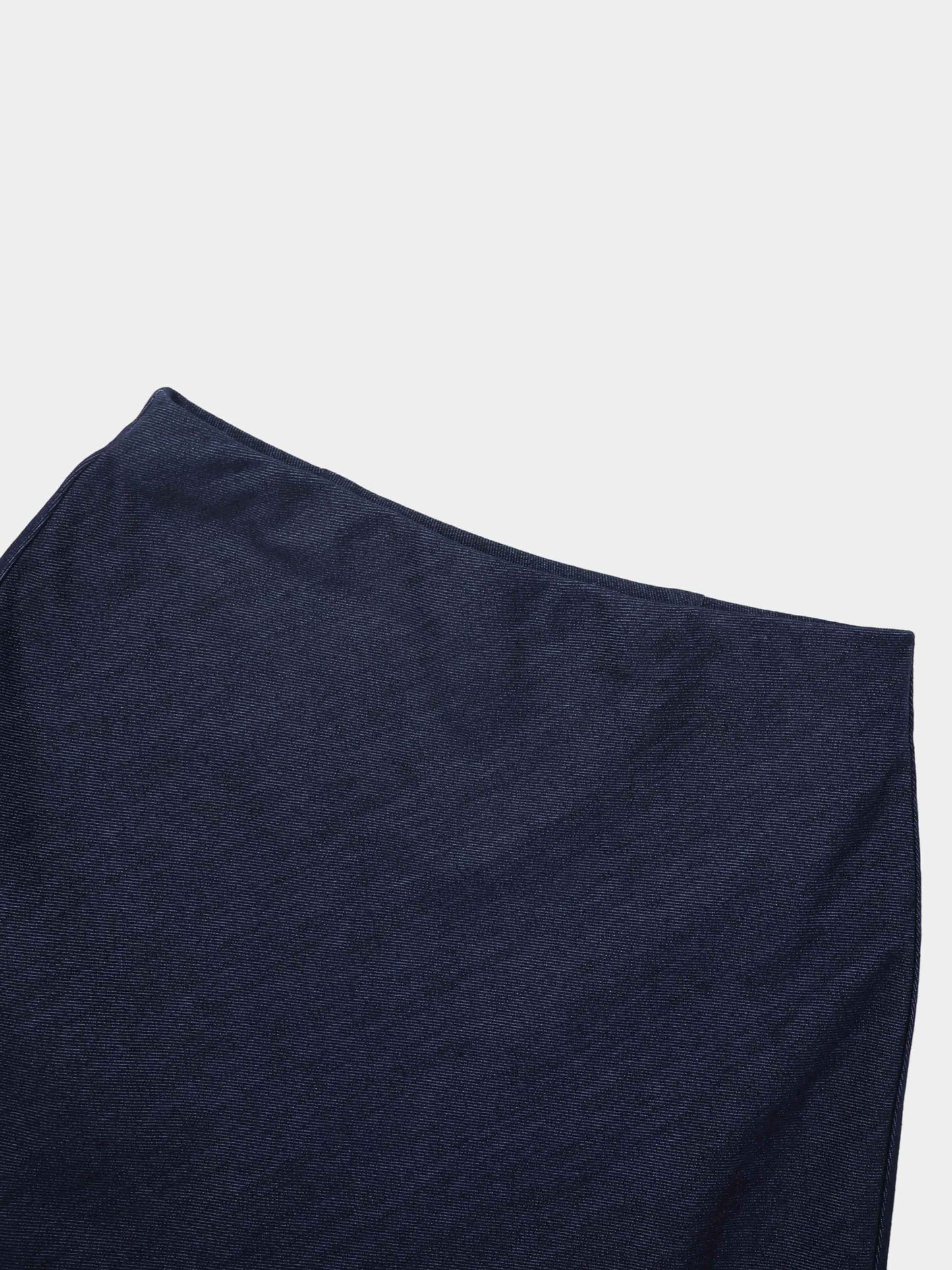 Classic Denim Skirt 37"-Dark Blue-3