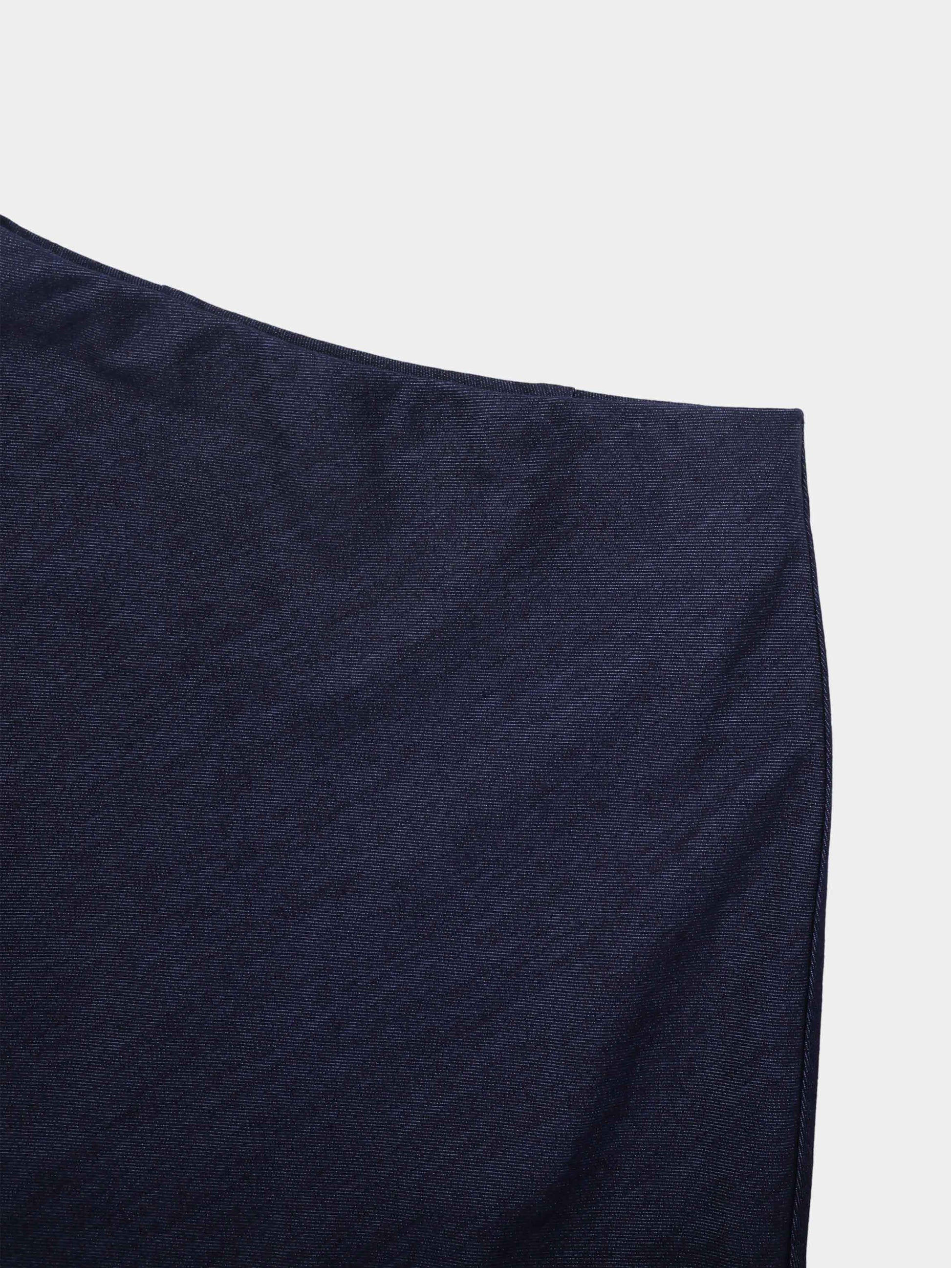 Classic Denim Skirt 37"-Dark Blue-4