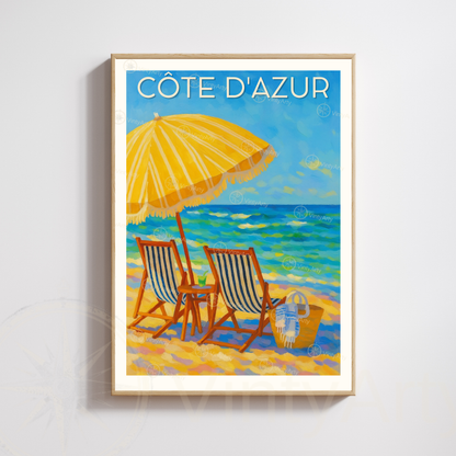 Affiche Côte d’Azur | Impression Côte d’Azur | Affiche France-0