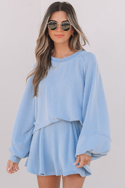 Scarlett Corded Lantern Sleeve Top-5
