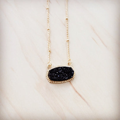 **Knotted Gold Chain Necklace w/ Pendant 257kz