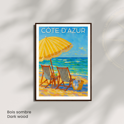 Affiche Côte d’Azur | Impression Côte d’Azur | Affiche France-2