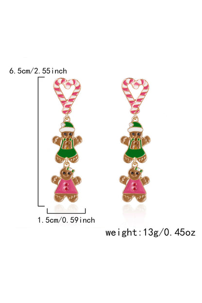 Ariya Heart Pendant Christmas Earrings