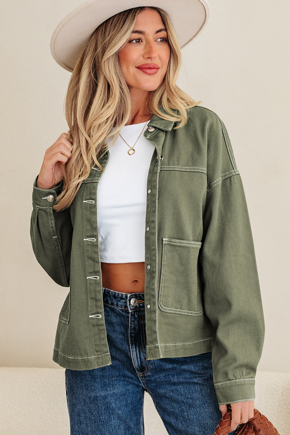 Isabella Collared Front Boyfriend Jacket-2