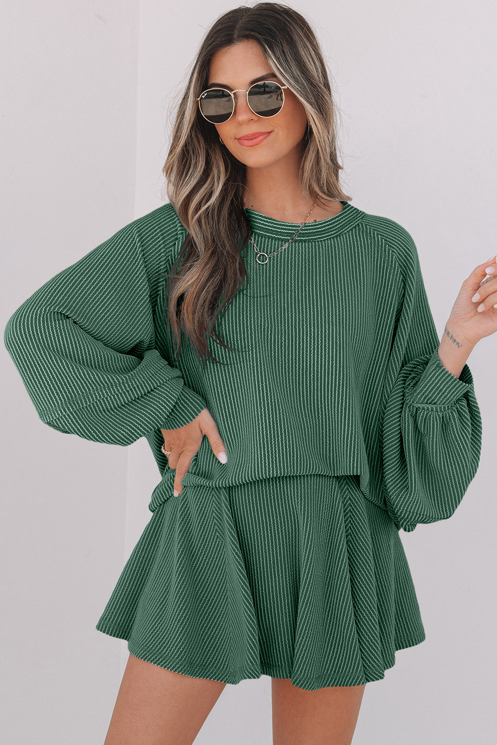 Scarlett Corded Lantern Sleeve Top-4