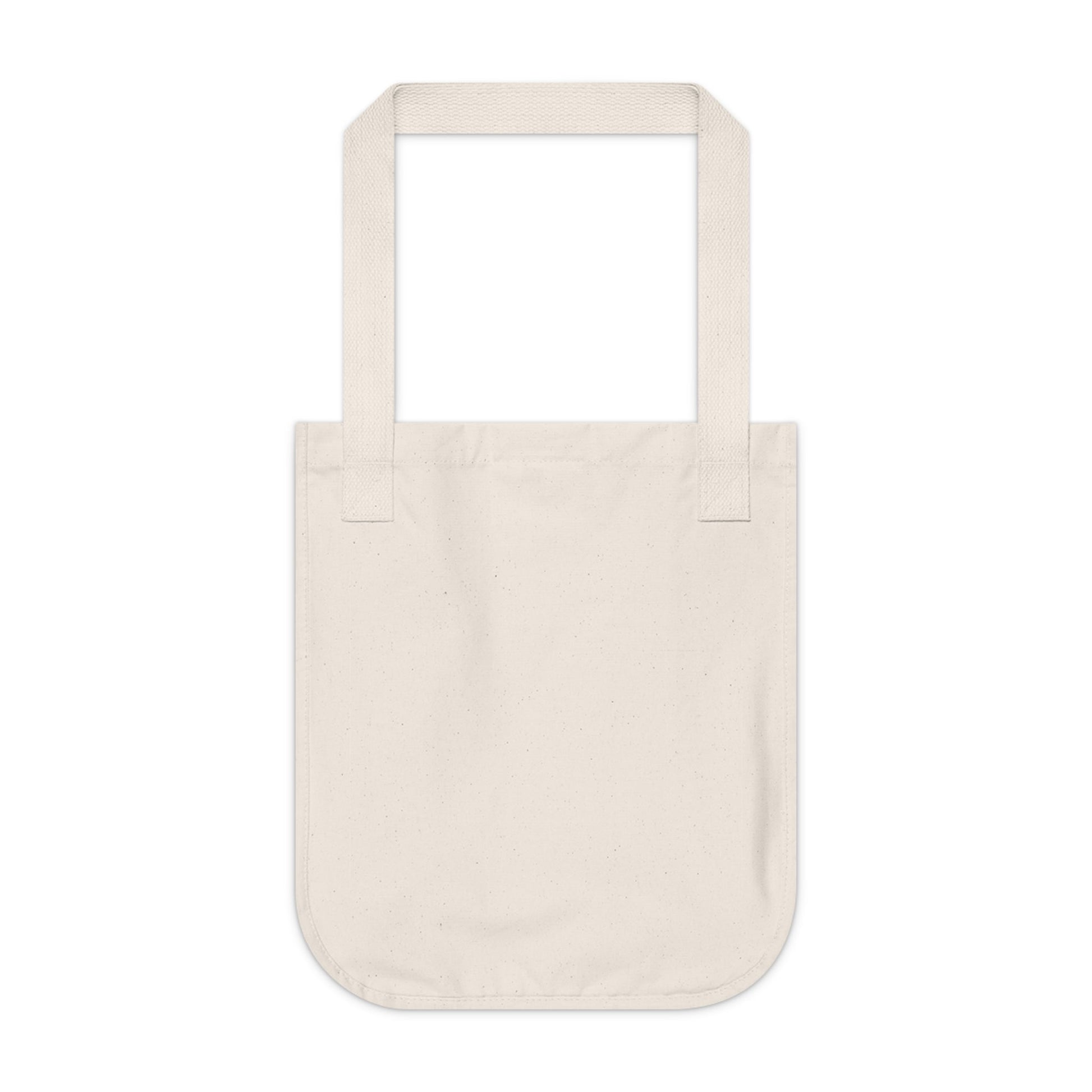 Organic Canvas Tote Bag with 'Purple Flowers' Floral I Original Artwork by American Artist Barbara Cleary-1