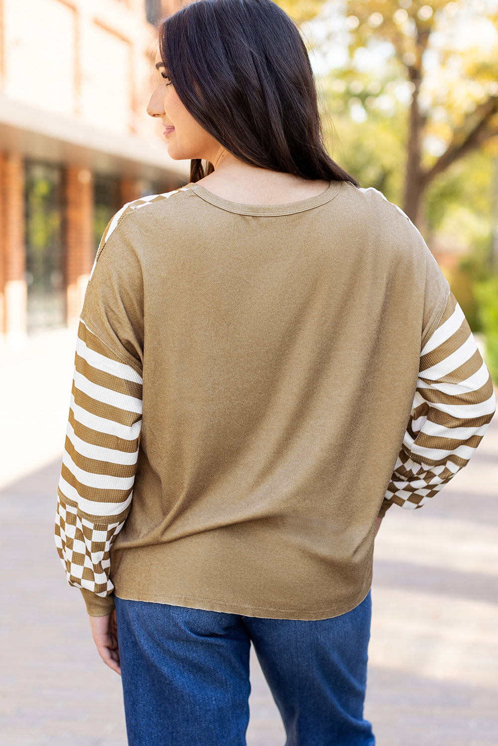 Fatima Patchwork Lantern Sleeve Blouse-1