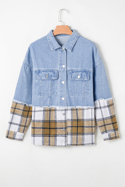 Sofia Plaid Patchwork Oversized Jacket-0