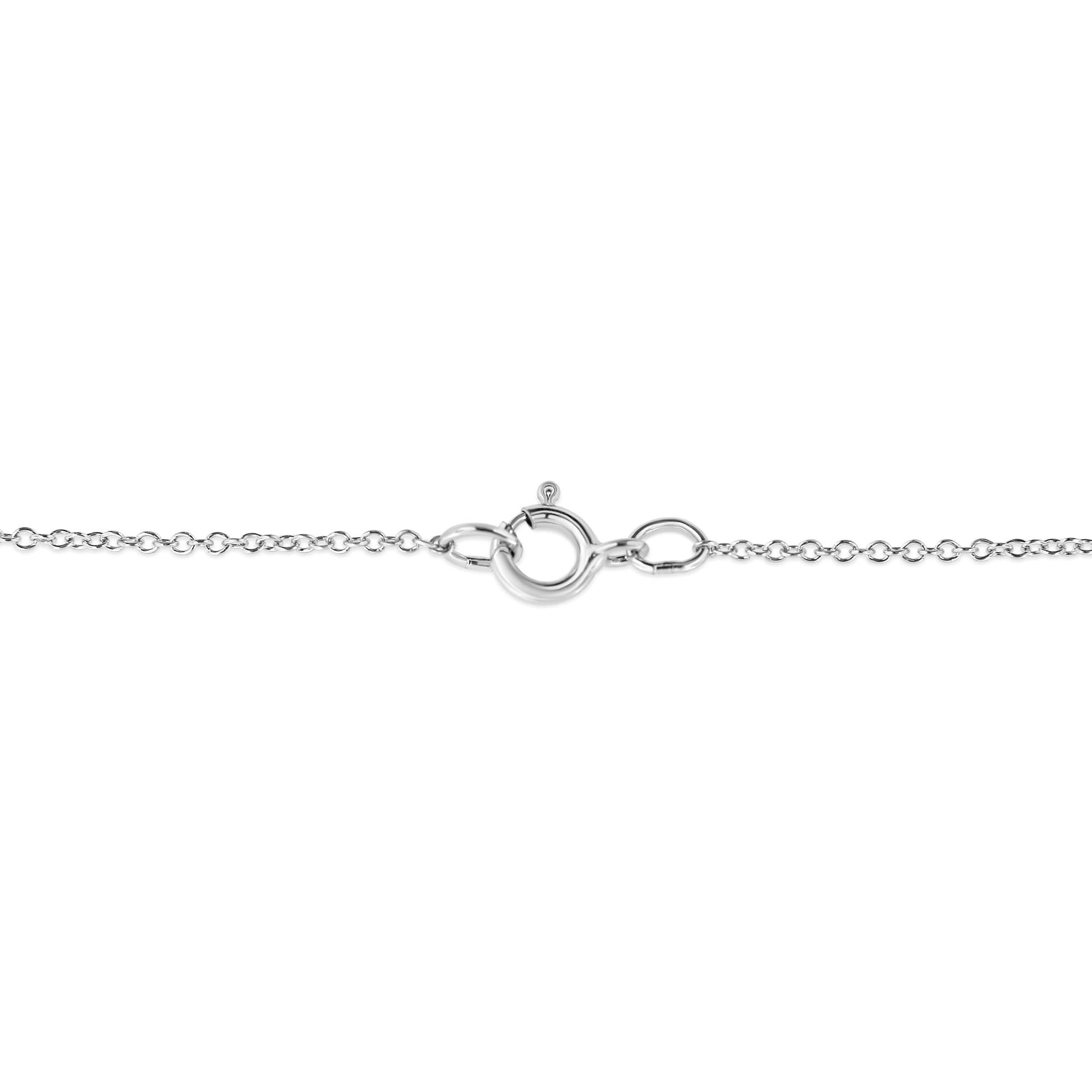 .925 Sterling Silver Pave-Set Diamond Accent Double Curve 18" Pendant Necklace (I-J Color, I1-I2 Clarity)-4