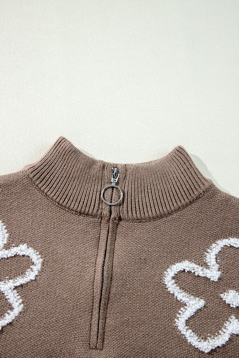 Eleanor Half Zipper Stand Sweater-2