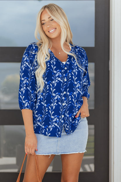 Miley Bracelet Sleeve Notched Blouse-4