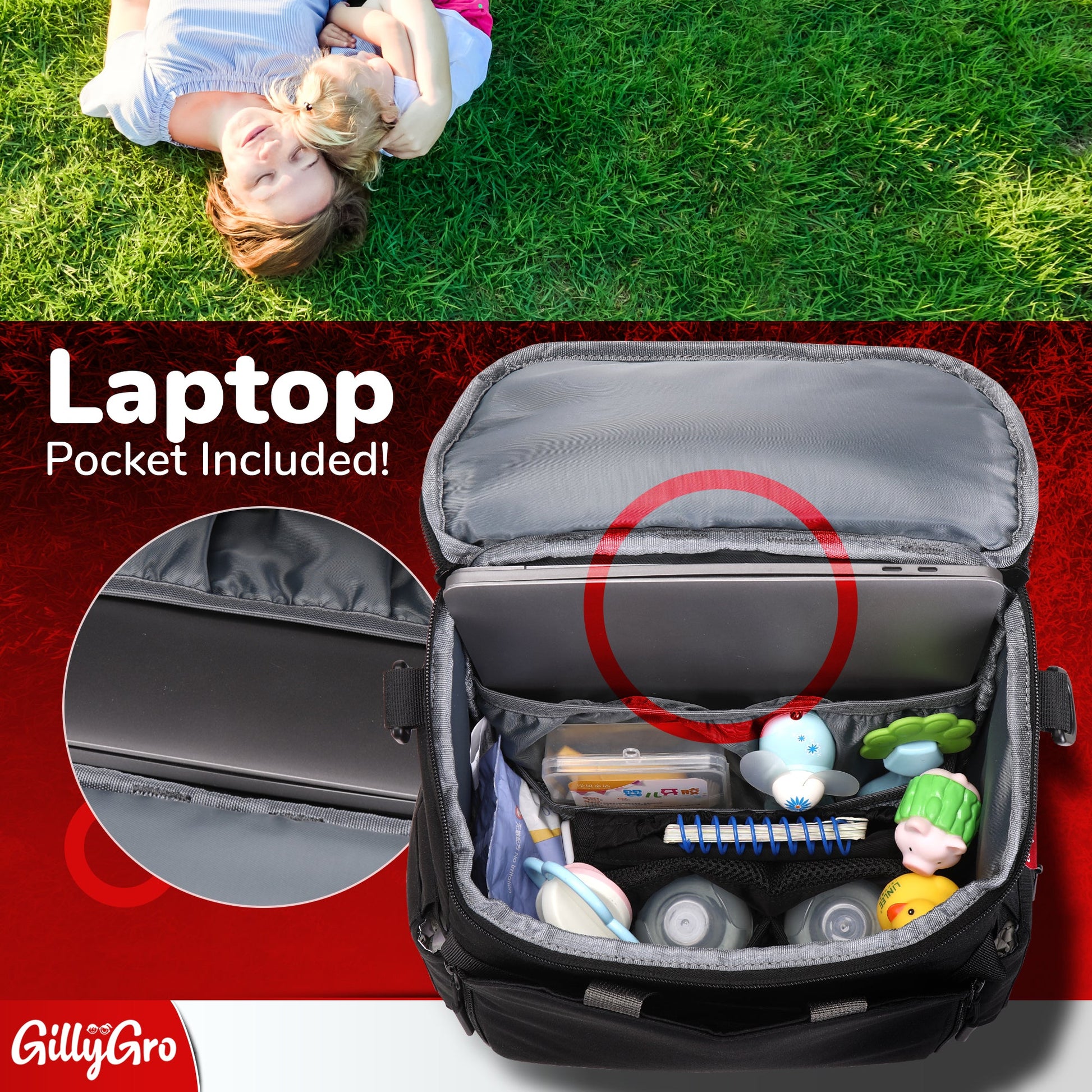 GillyGro Pro Backpack Bundle – The Do-It-All Backpack for Working Parents on the Go!-4