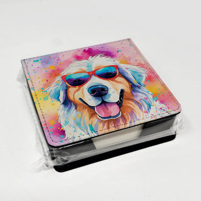 Great Pyrenees Hippie Dawg PU Leather Note Paper Holder-3