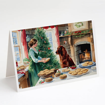 Irish Setter Christmas Cookies Greeting Cards Pack of 8