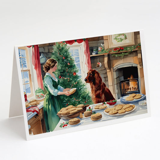 Irish Setter Christmas Cookies Greeting Cards Pack of 8