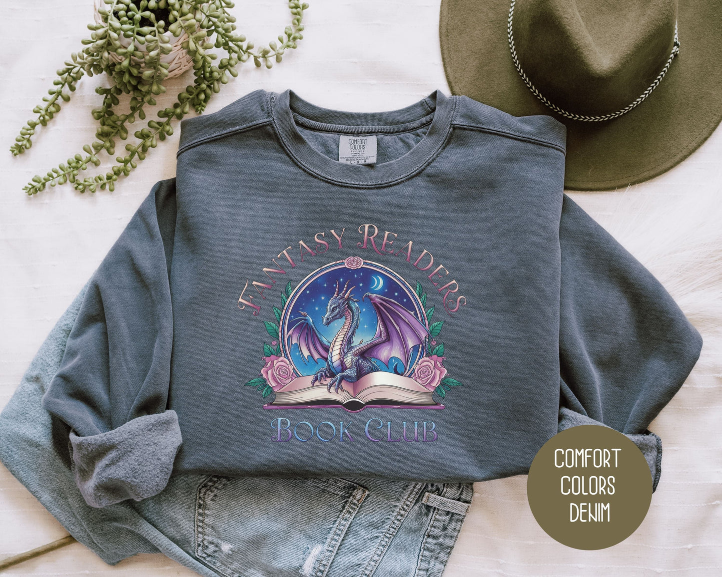 Fantasy Readers Book Club Comfort Colors Sweatshirt-3