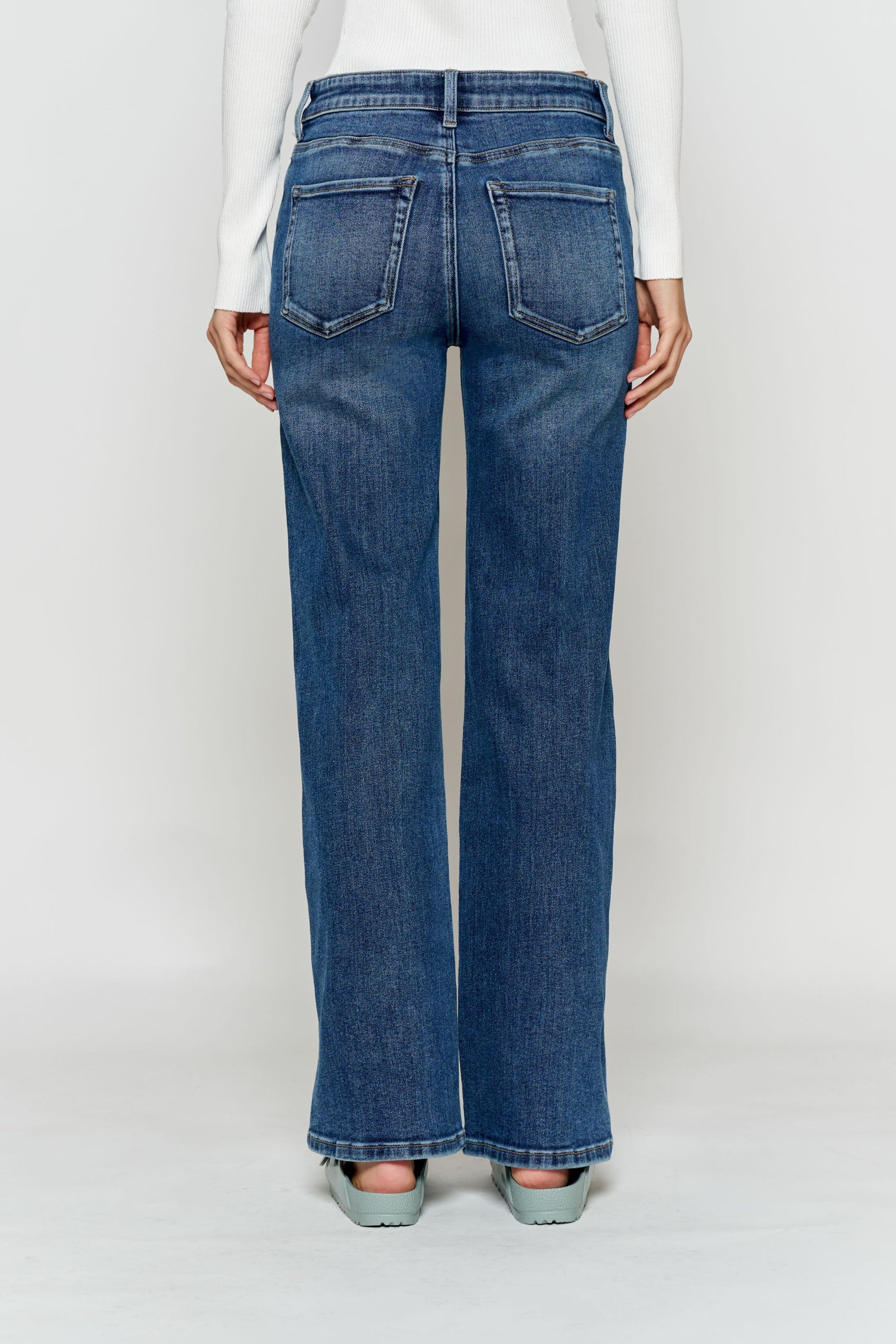 High Rise Wide Leg Jeans-1