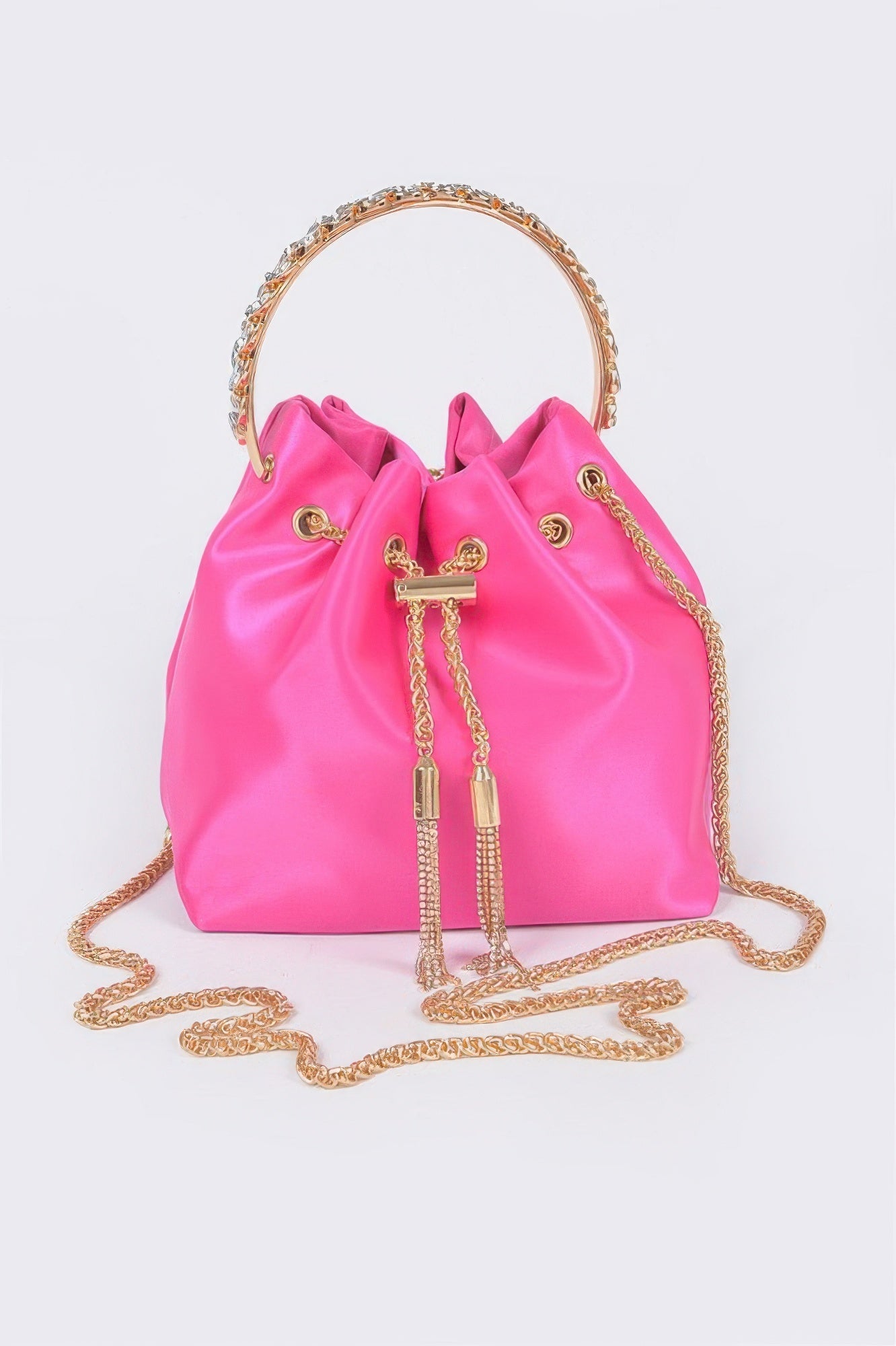 GRAMERCY Rhinestone Satin Bucket - New Collection Los Angeles - BYMANYC ® New York-0