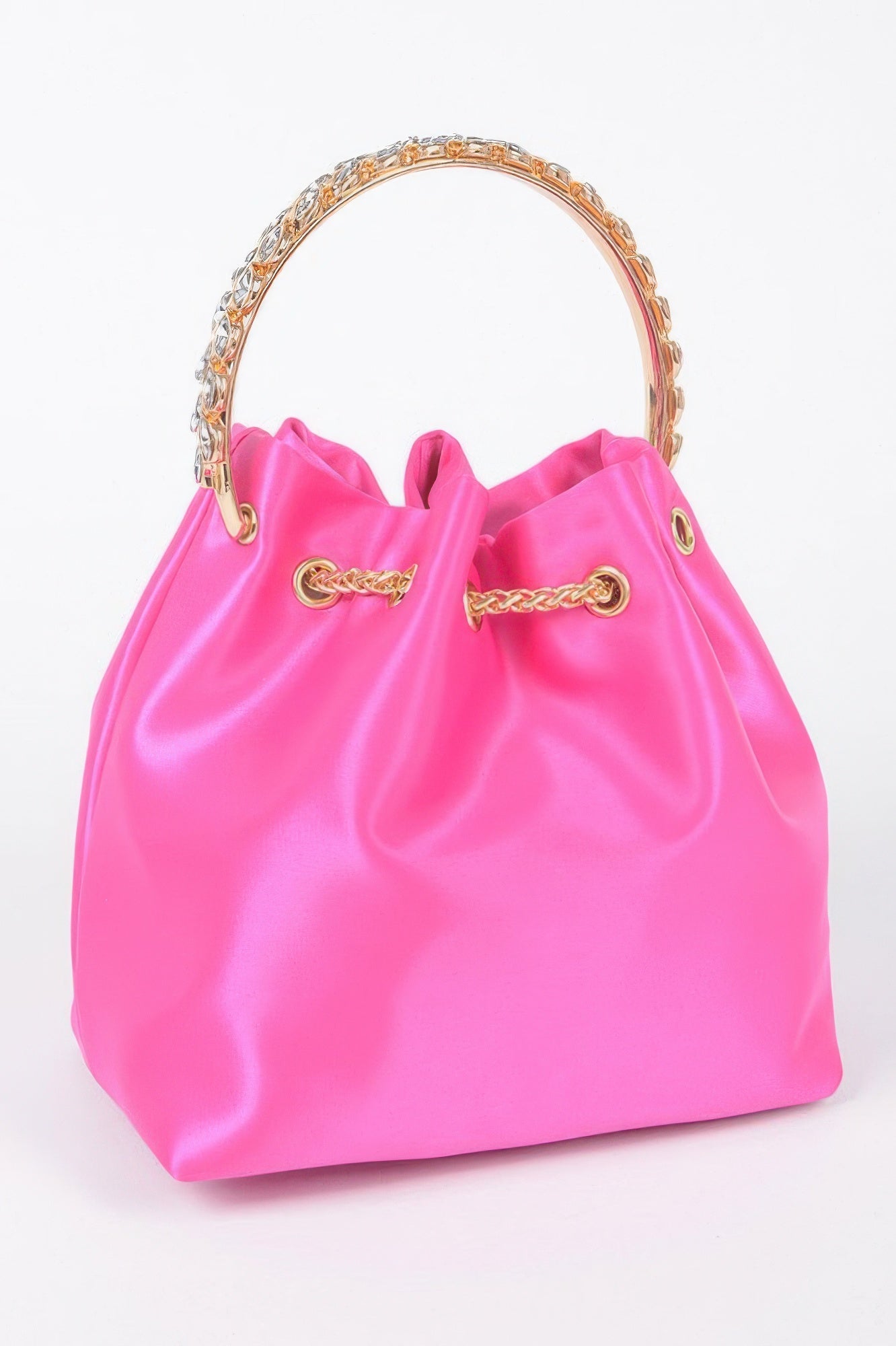 GRAMERCY Rhinestone Satin Bucket - New Collection Los Angeles - BYMANYC ® New York-1