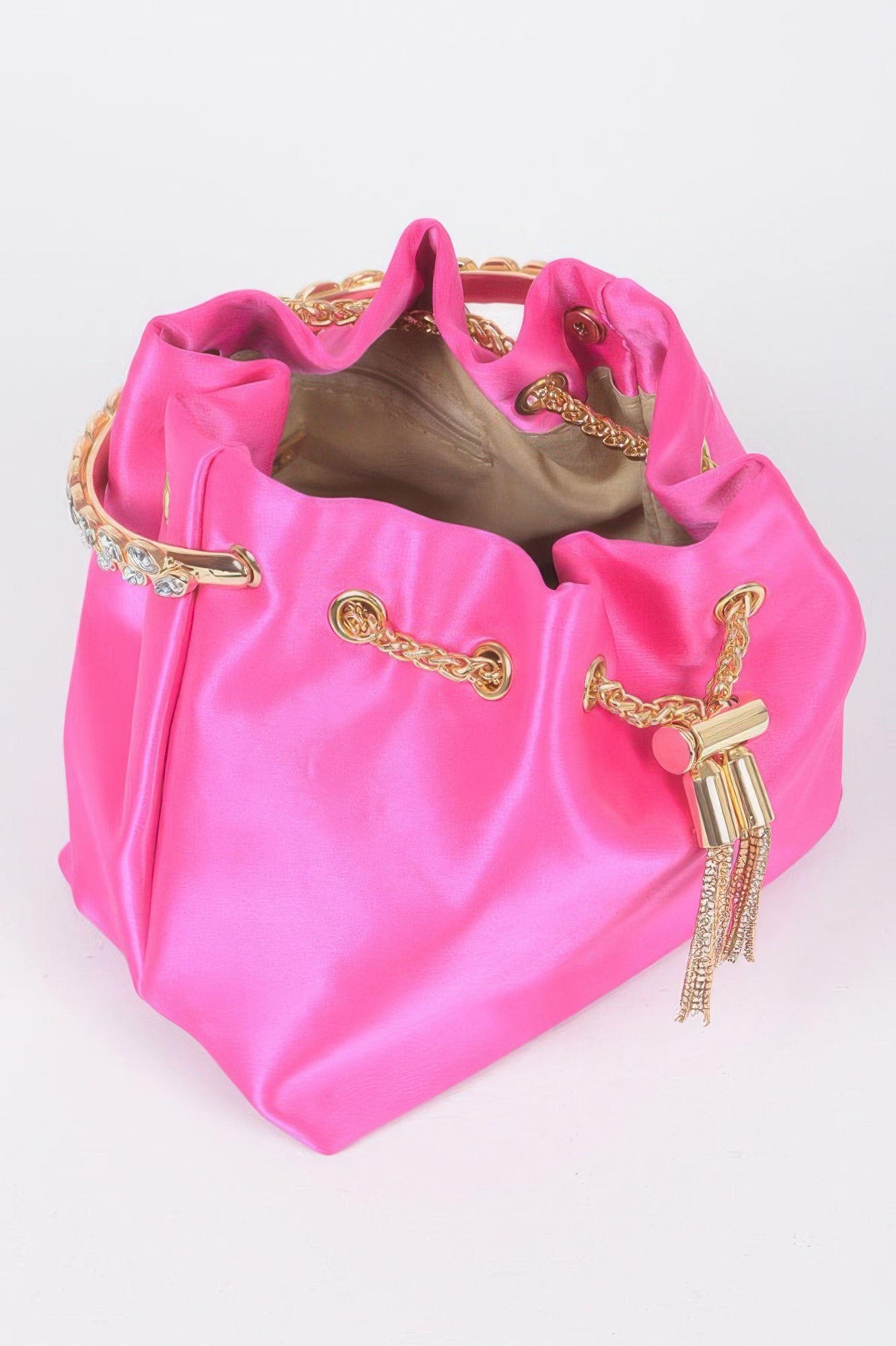 GRAMERCY Rhinestone Satin Bucket - New Collection Los Angeles - BYMANYC ® New York-2