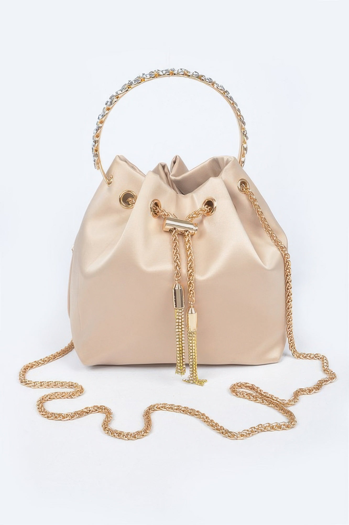 GRAMERCY Rhinestone Satin Bucket - New Collection Los Angeles - BYMANYC ® New York-3