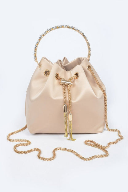 GRAMERCY Rhinestone Satin Bucket - New Collection Los Angeles - BYMANYC ® New York-3