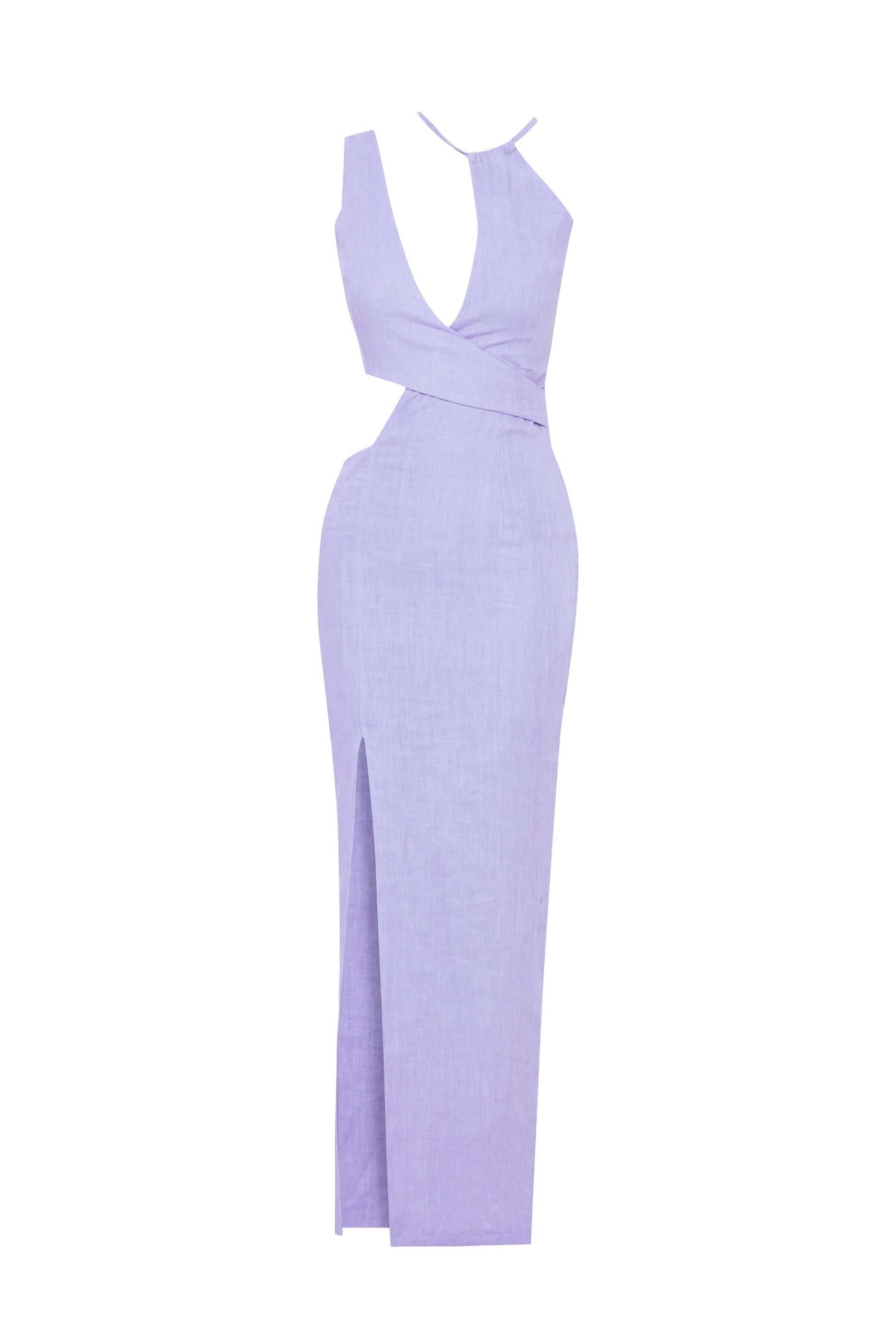 JENDUE Luna Linen Dress — Chic Cut-Out Maxi-0