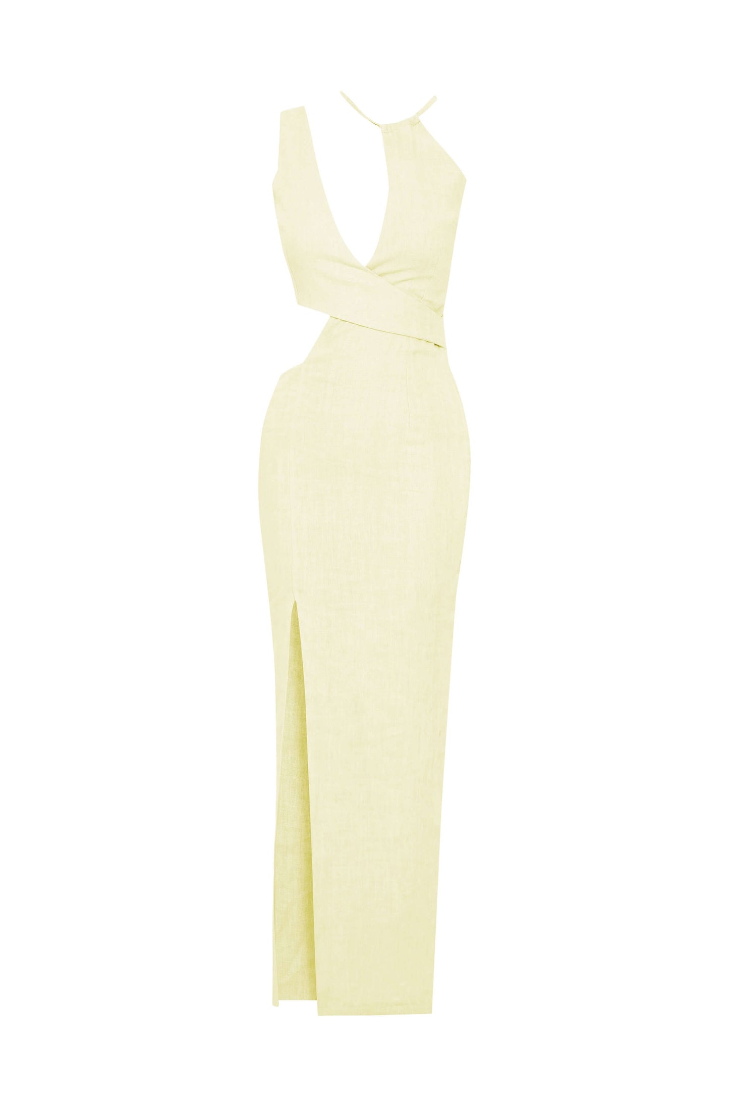 JENDUE Luna Linen Dress — Chic Cut-Out Maxi-4