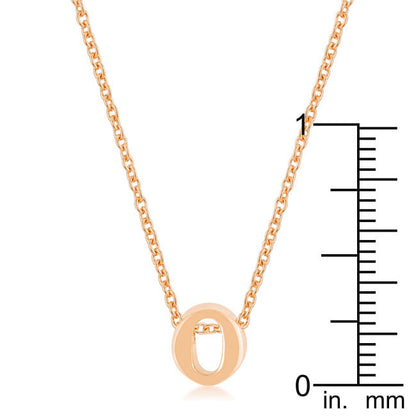 Rose Gold Finish Initial O Pendant-1