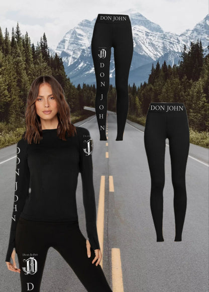 DON JOHN Yoga Outfit Sets Hooded Top Women's-0