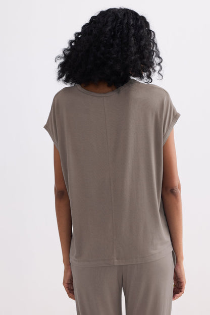 Relaxed Tee Set in Earth Grey-1