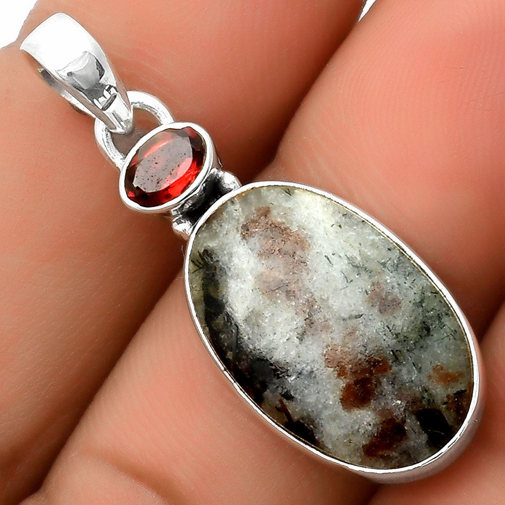 Natural Astrophyllite Russia & Garnet Pendant P-1077 SDP112803-1