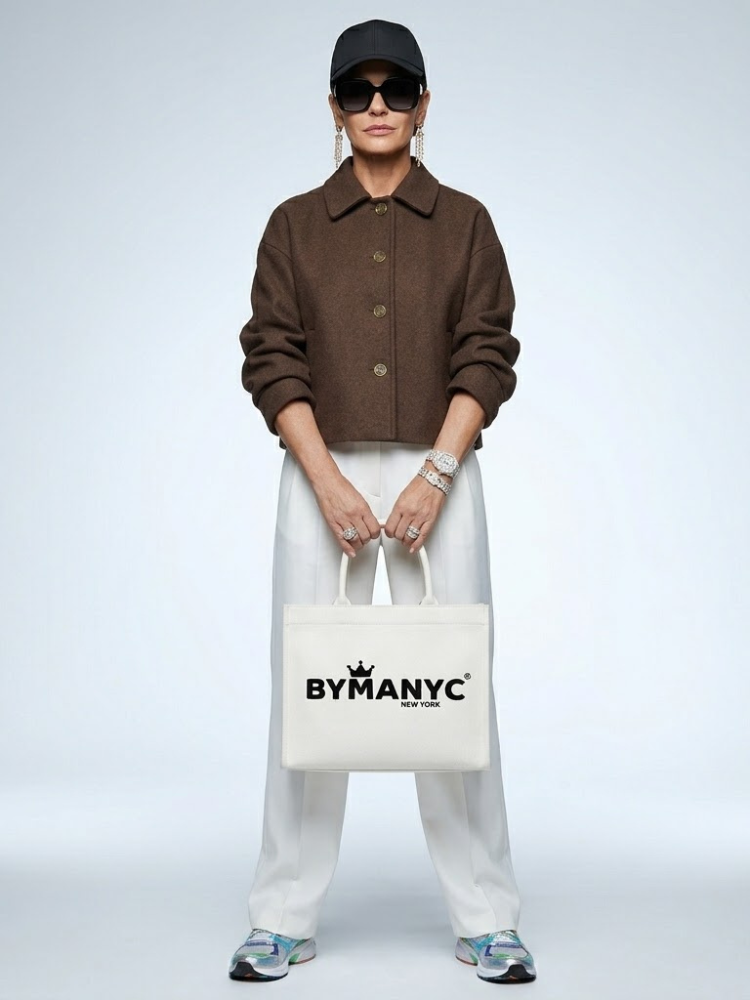 WOMEN'S JACKET Brown Wool MADISON - BYMANYC ® New York-1