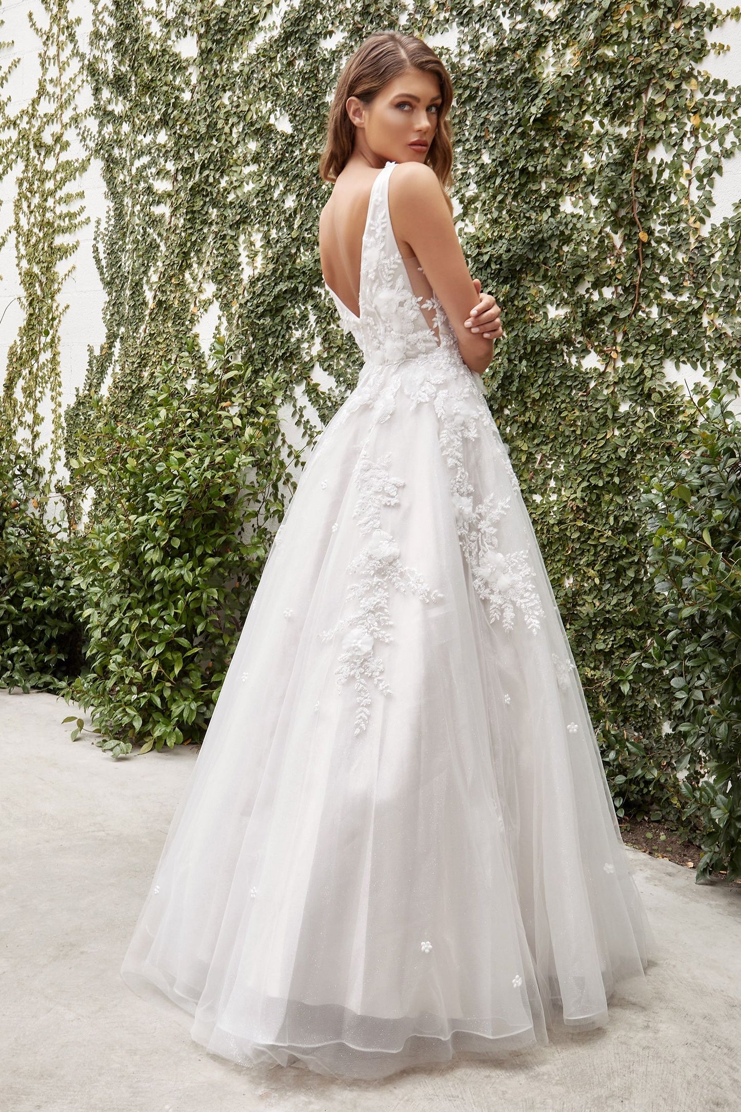 GARDENIA LACE WEDDING BALL GOWN CDA1028W