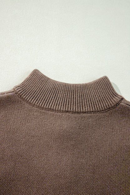 Eleanor Half Zipper Stand Sweater-3
