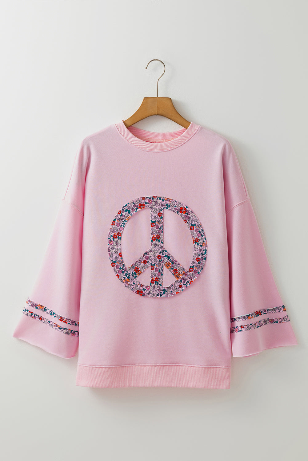 Peace Drop Shoulder Wide Sleeve Casual Top-4
