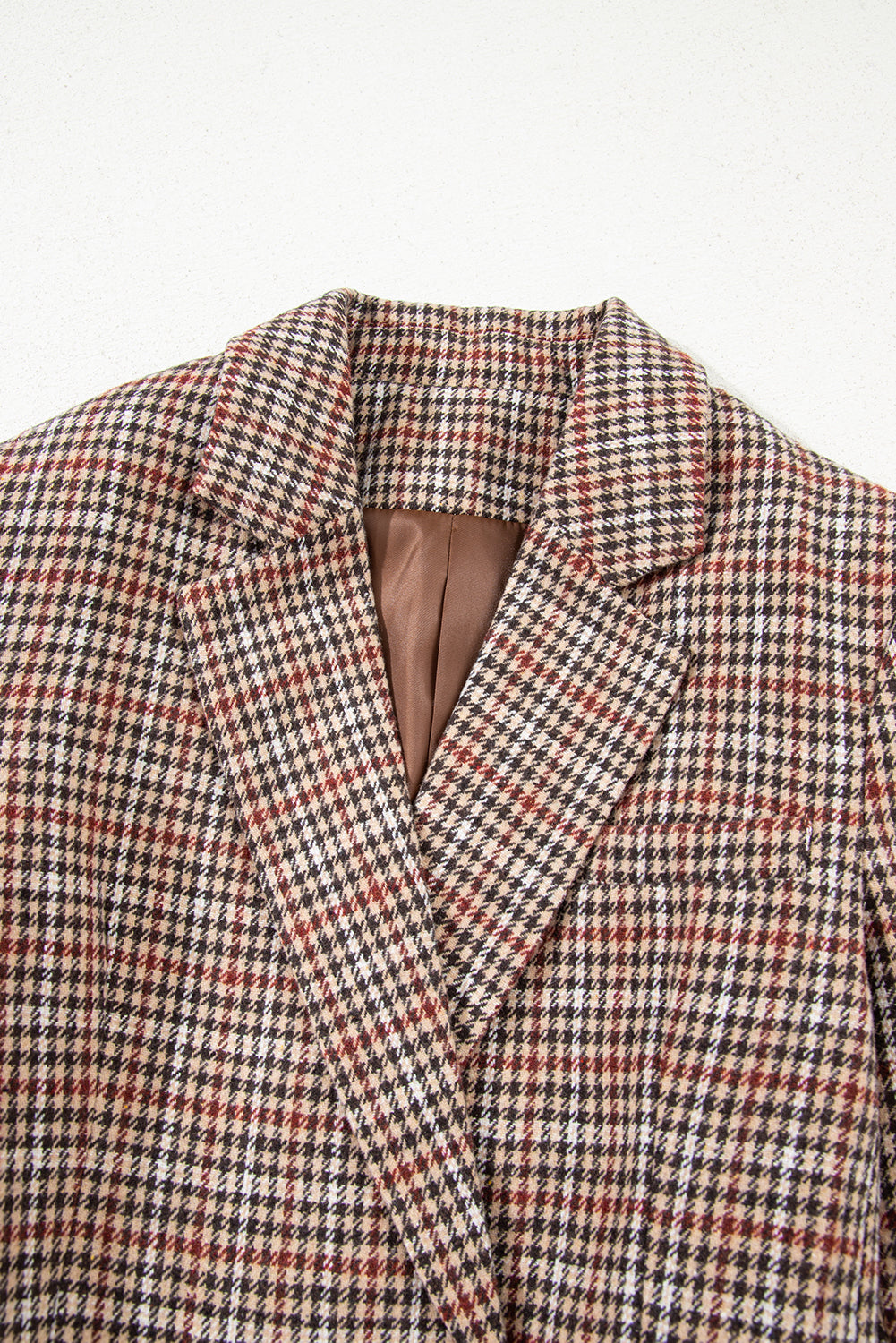 Aria Houndstooth Lapel Collar Blazer-2