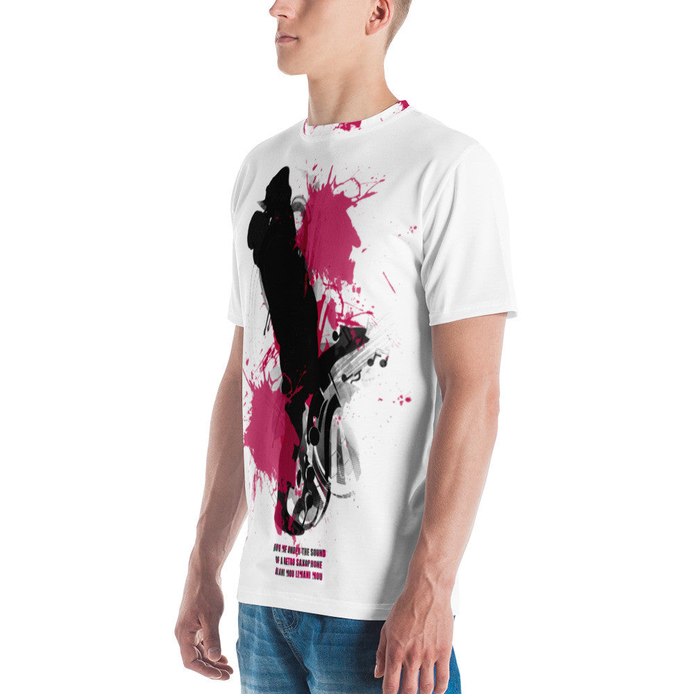RETRO SAXOPHONΕ Men's t-shirt by Gianneli-3