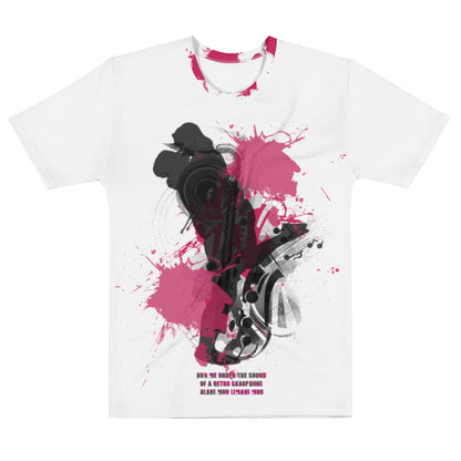 RETRO SAXOPHONΕ Men's t-shirt by Gianneli-0
