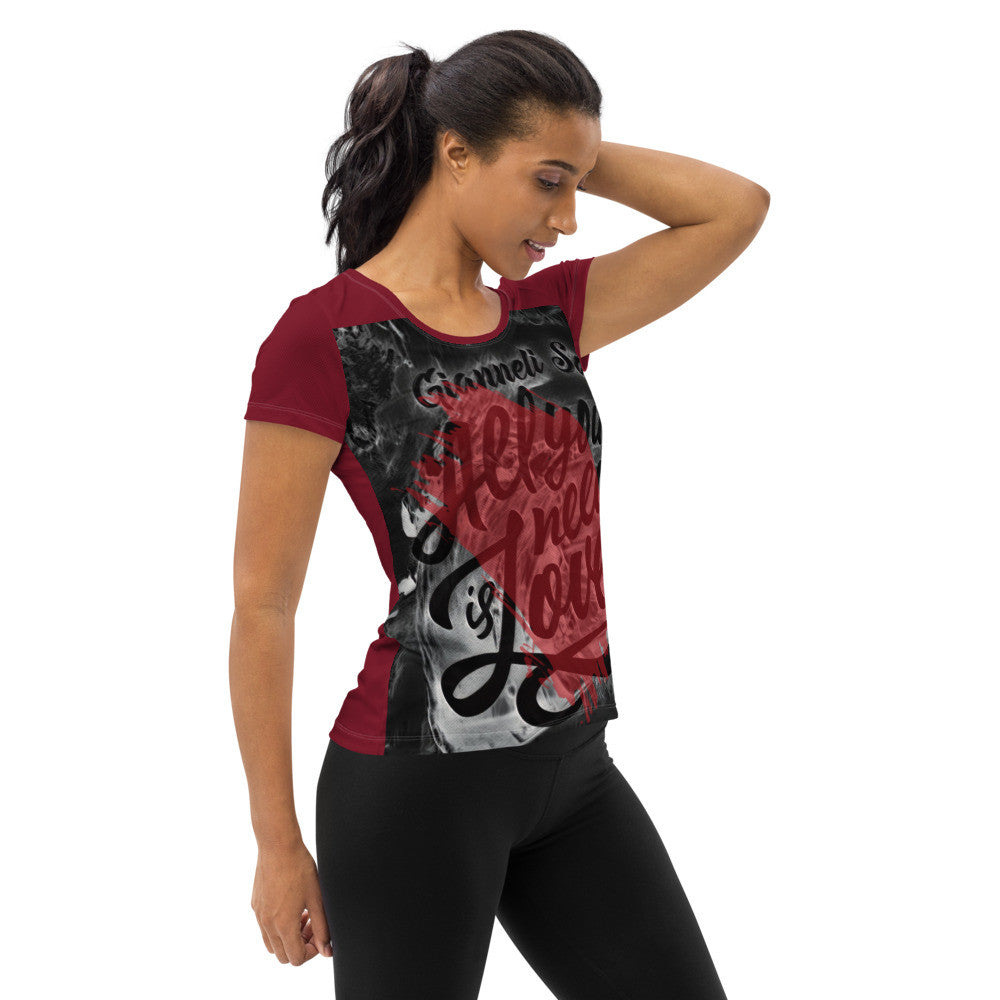 LOVE Women's Athletic T-shirt by Gianneli-6