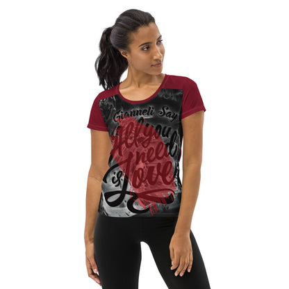 LOVE Women's Athletic T-shirt by Gianneli-4