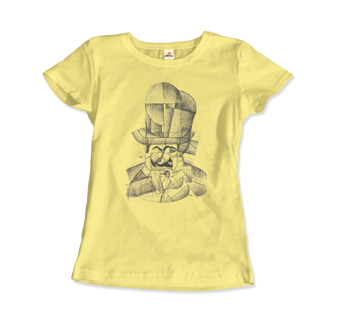 Juan Gris Man with Opera Hat 1912 artwork t-shirt