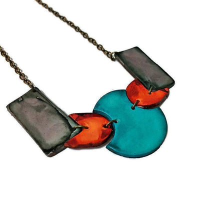 Unusual Mismatched Earrings, Quirky Hand Painted Dangle Earrings